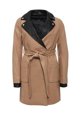 LOST INK  PU BIKER COLLAR COAT