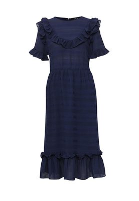 LOST INK  HESTER SELF STRIPE RUFFLE DRESS